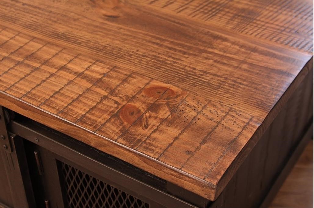 International Furniture Direct Pueblo IFD370SOFA Rustic Sofa Table with